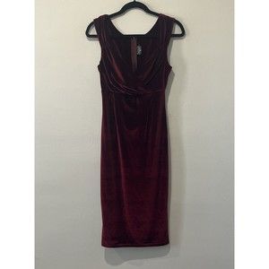 RockSteady Burgundy Velvet Midi Dress
